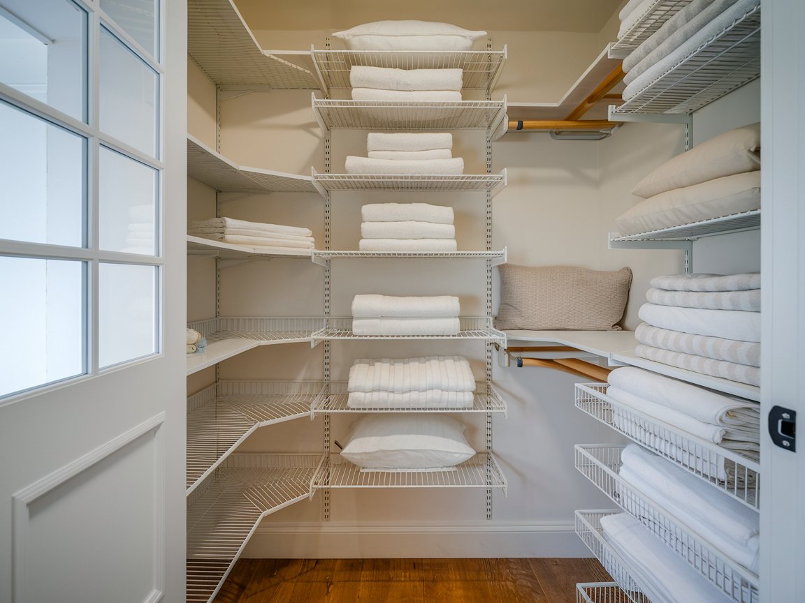 21 Smart Linen Closet Organization Ideas for Hallways, Walk-In Closets ... - Adjustable Shelving Systems For Small Spaces