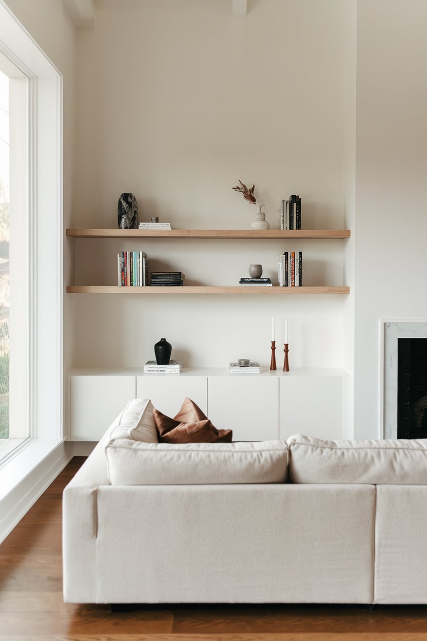 Picture of 23 Innovative Living Room Shelf Ideas for 2025 | Stylish and Functional ...