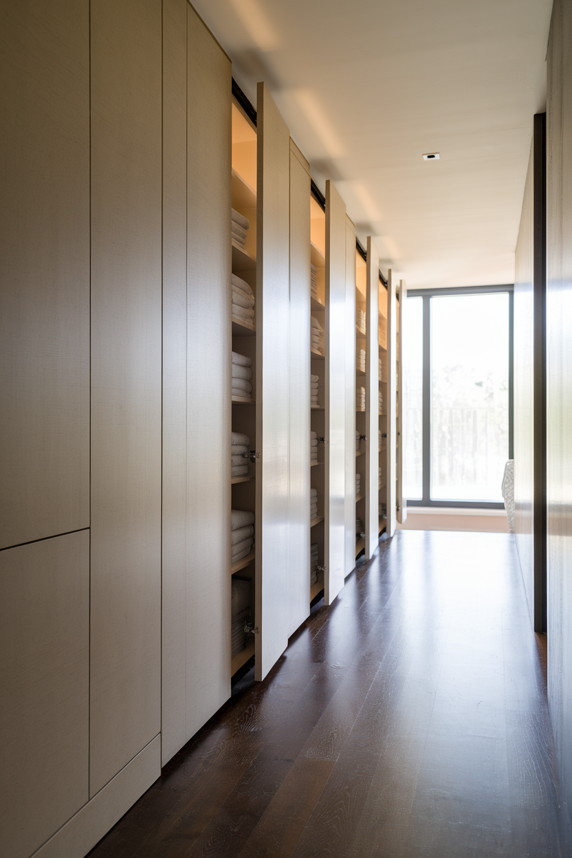 Stunning Hidden Linen Cabinets image