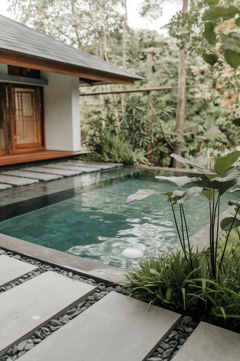 Stunning Contemporary Minimalist Pool Decor image