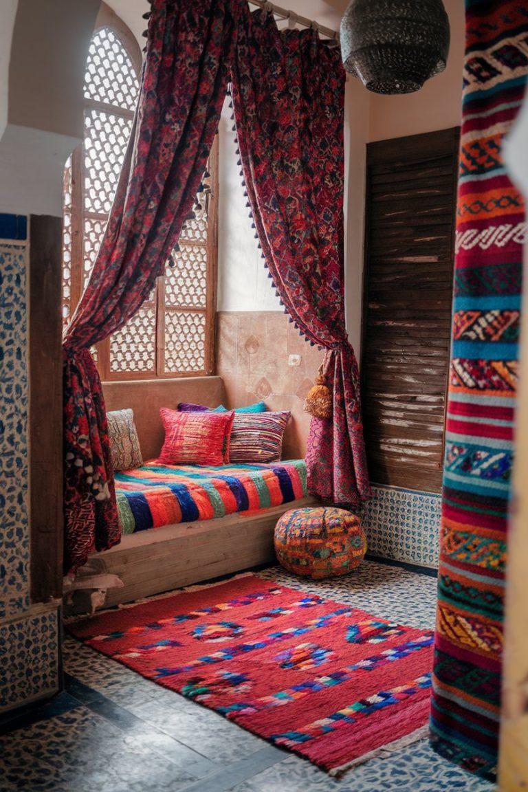 View of 44 Moroccan Bedroom Ideas 2025: Modern, Bohemian & Budget-Friendly ...
