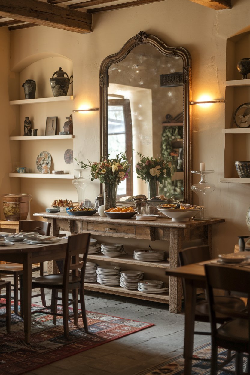 43 Creative Ideas for Decorating with Mirrors in Your Dining Room ...