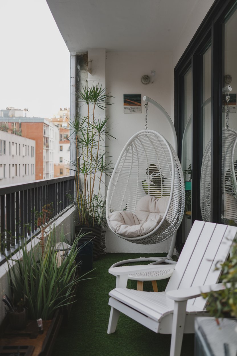 View of 25 Scandinavian Balcony Ideas for Peaceful Outdoor Living