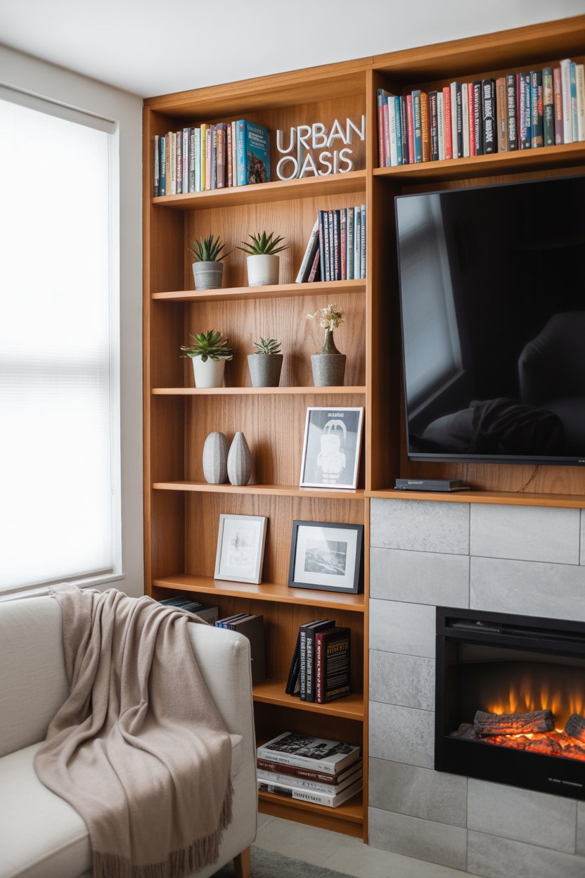 Picture of 38 Built-In Shelves Living Room Ideas 2025 for Fireplace Walls, Small ...