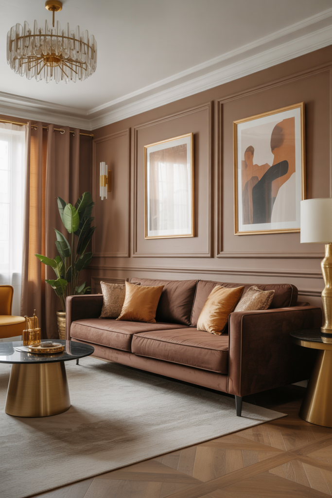 Brown Sofa Living Room Ideas 2025 – 44 Stylish Decor Trends with Color ...