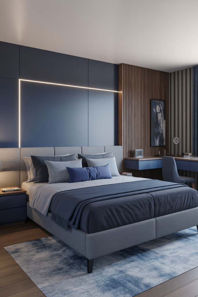 Modern Bedroom Ideas for Men 2026: Stylish Grey, Dark, Green and Blue ...