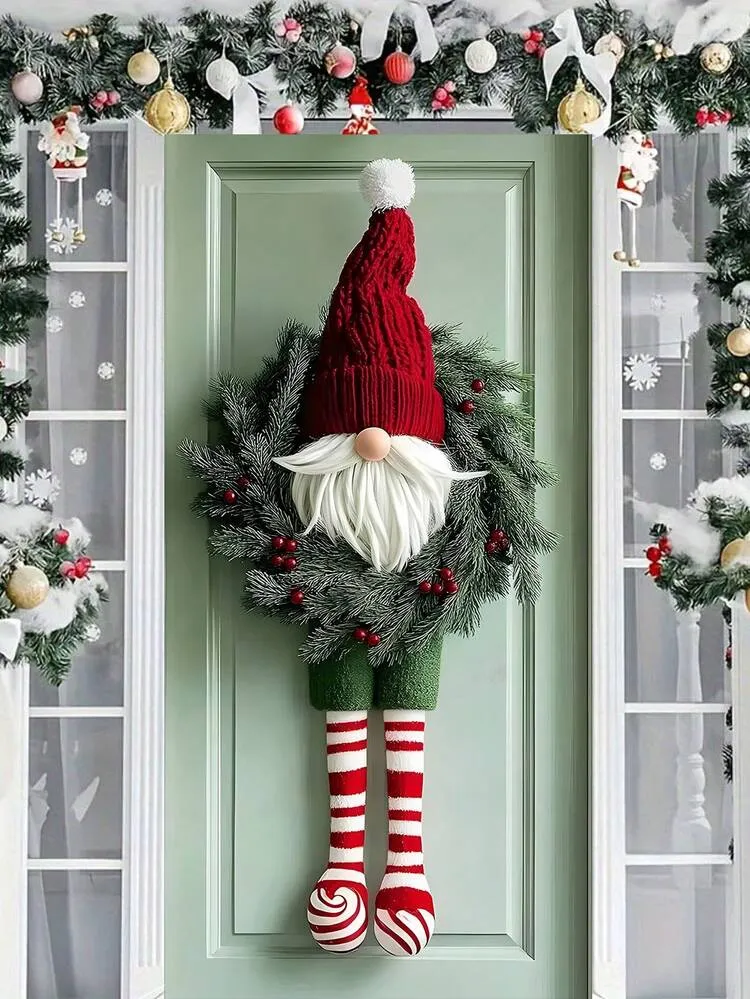 1 Holiday Christmas Gnome Door Decoration, Polyester Door Wreath With Red  Striped Base, No Electricity Required, Holiday Wall Decoration(This Is A  Door Cover, Not A Flower Wreath) for Sale Australia