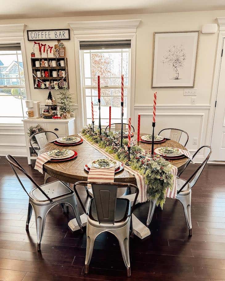 10 Christmas Dining Room Ideas to Make Your Home Festive and Cozy - Farmhousehub
