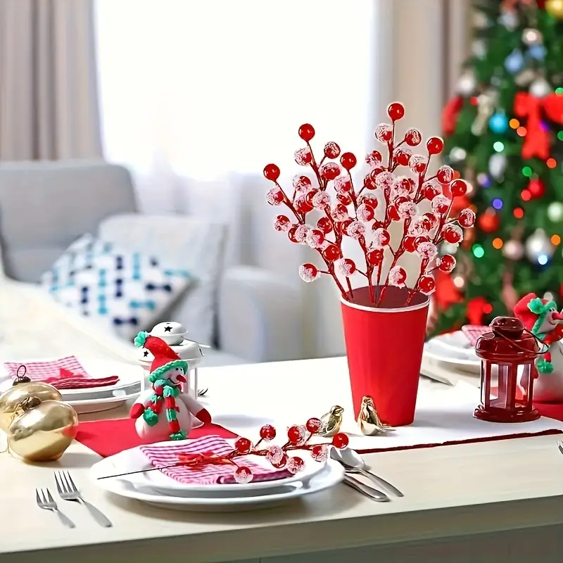 10pcs simulation frosted red red - Temu Mauritius