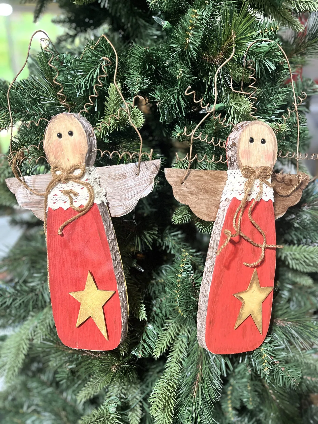 15' Angels with Wire Hair and Halo Set/2 - The Crafty Decorator