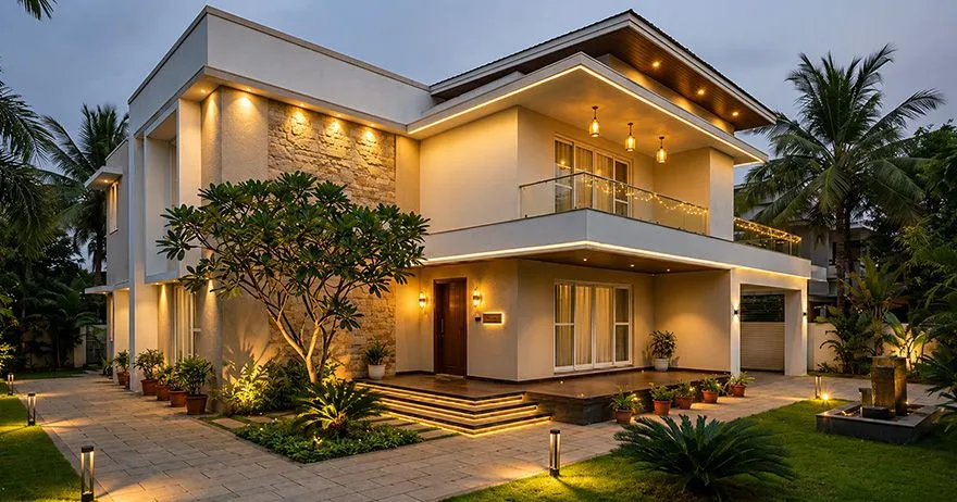 15 Exterior Lighting Design Ideas to Enhance Curb Appeal | IndiFrame Blog