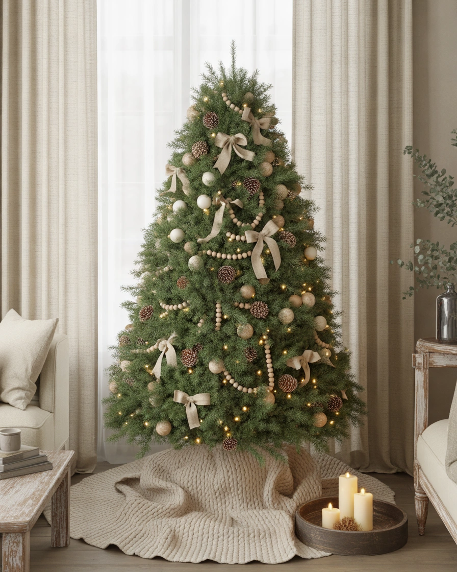 15 Farmhouse Christmas Tree Ideas for a Cozy, Rustic Holiday Home
