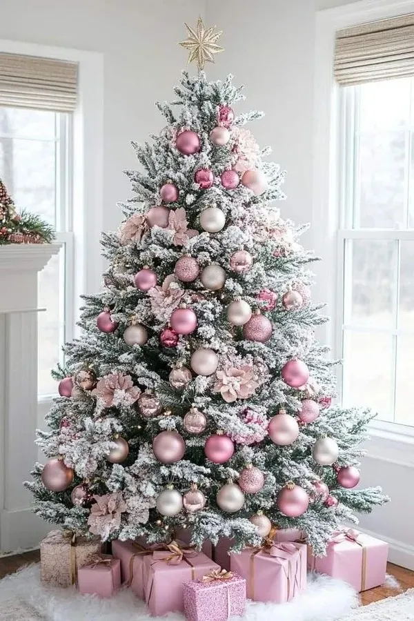 15 Pretty Pink Christmas Decor Ideas for a Cozy Home - Peach Blossom Atelier