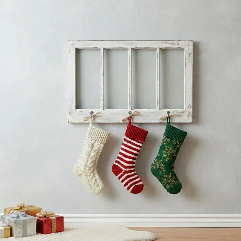 15 Stocking Hanging Ideas Without Fireplace Mantel