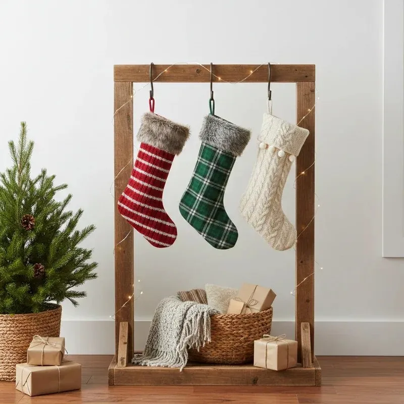 15 Stocking Hanging Ideas Without Fireplace Mantel