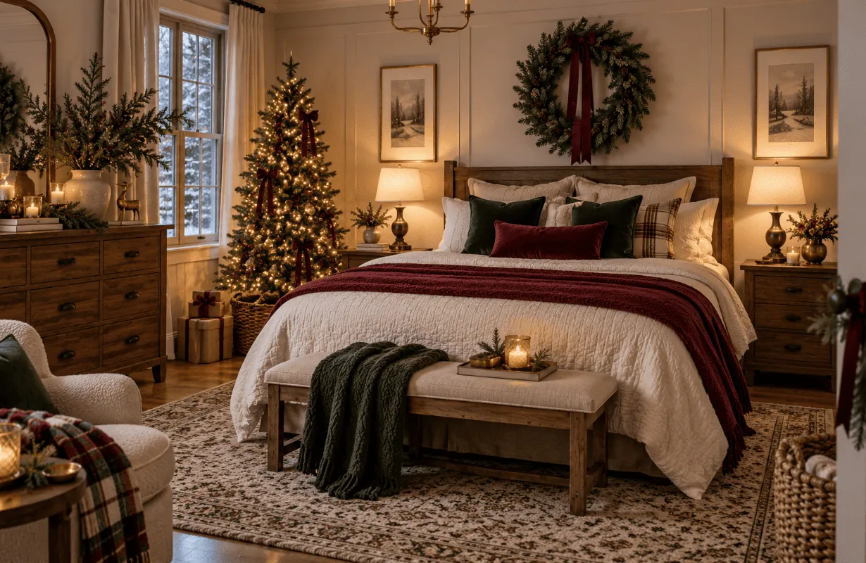 18 Christmas Bedroom Decoration Ideas for a Cozy Holiday Retreat -