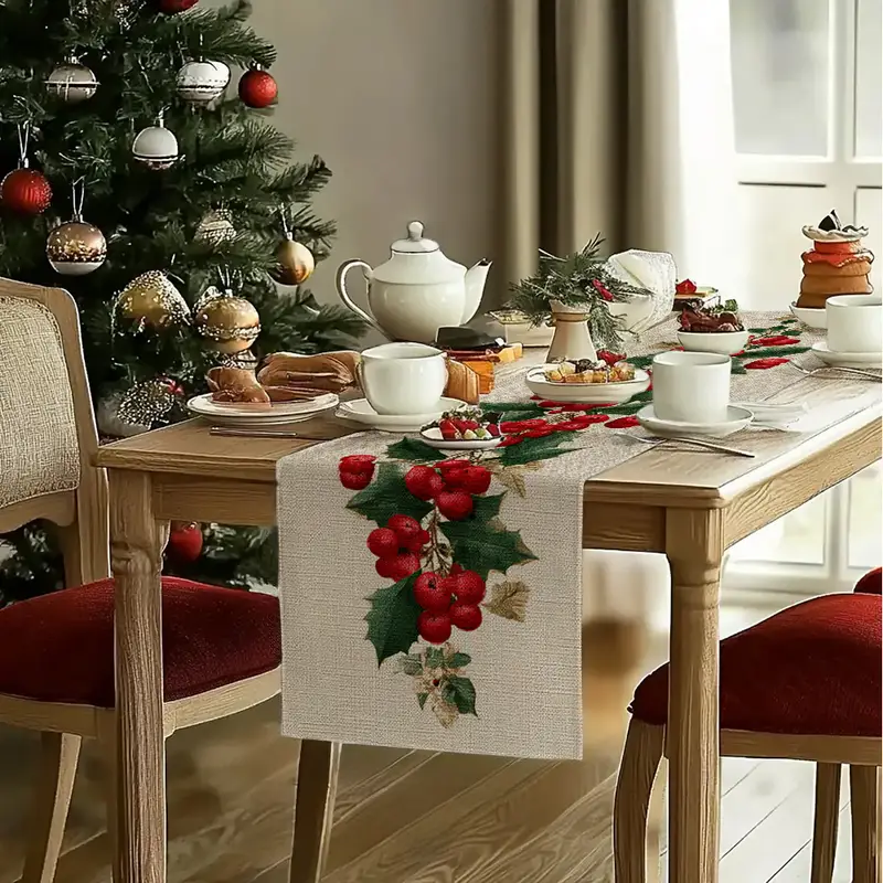 1pc branch vertical stripe pattern printed table - Temu Mauritius