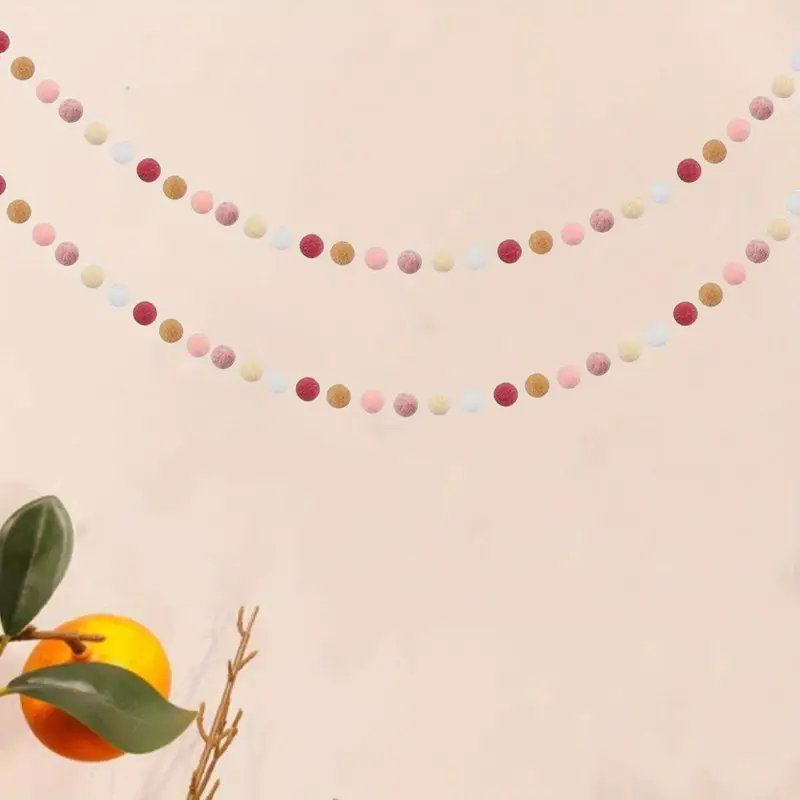1pc felt pom pom garland vibrant color decorations - Temu Greece