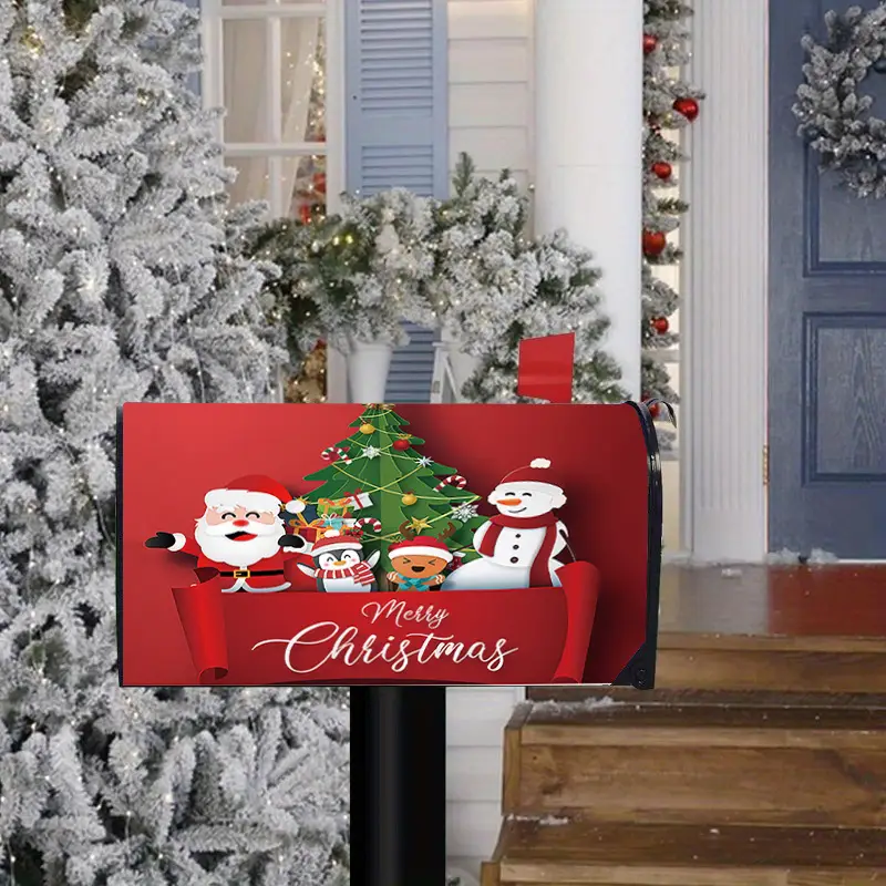 1pc winter christmas style magnetic mailbox cover standard - Temu Oman