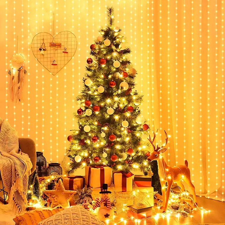 2026 120v Led Christmas Lights + 300 LED Curtain For Suppliers Windows Indoor Outdoor