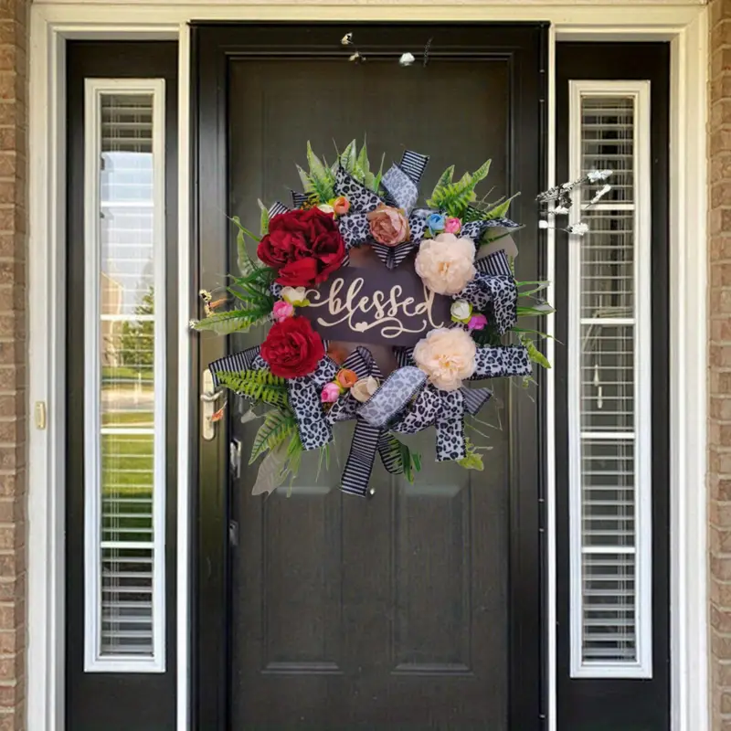 2026 popular floral wreath door decoration spring christmas - Temu Iceland