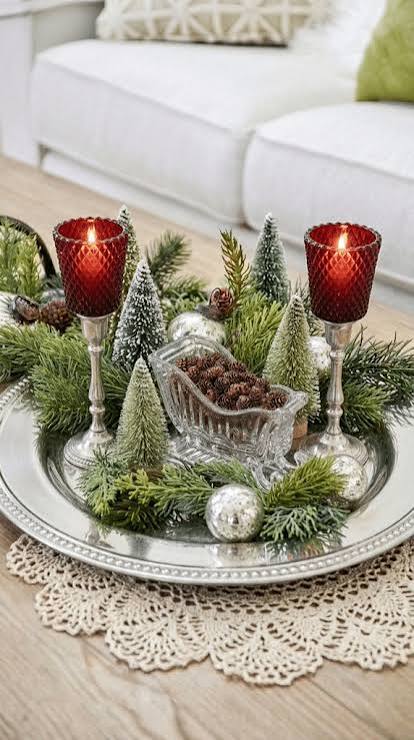 25+ Christmas Coffee Table Decor Ideas for Every Style - Upcycled Decor