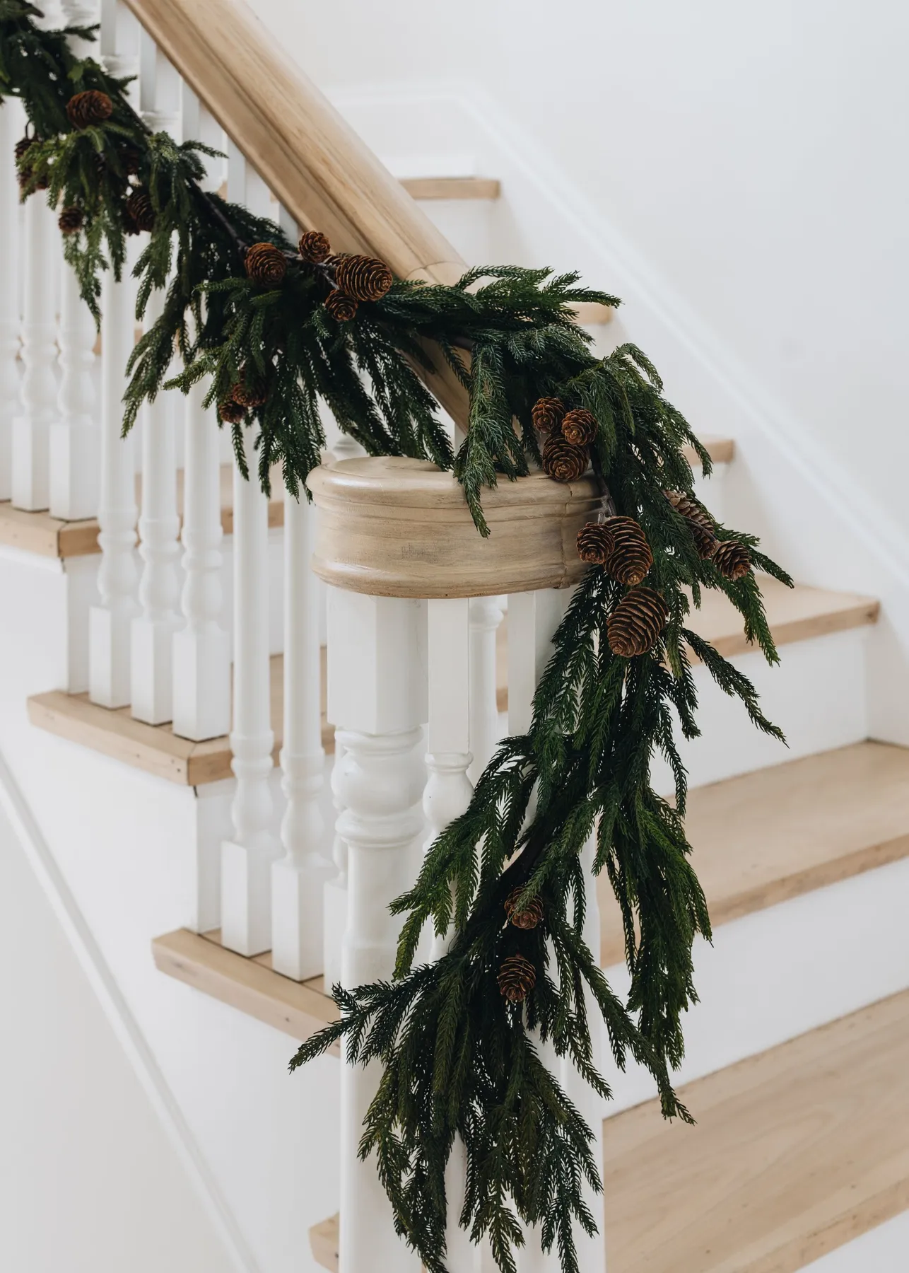 28' Faux Pine Cone Branch Stem