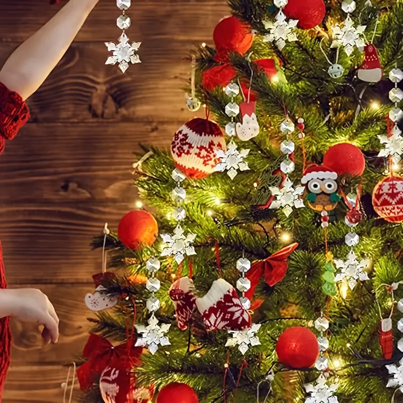 30pcs crystal snowflake ornaments decorating christmas trees - Temu  Mauritius