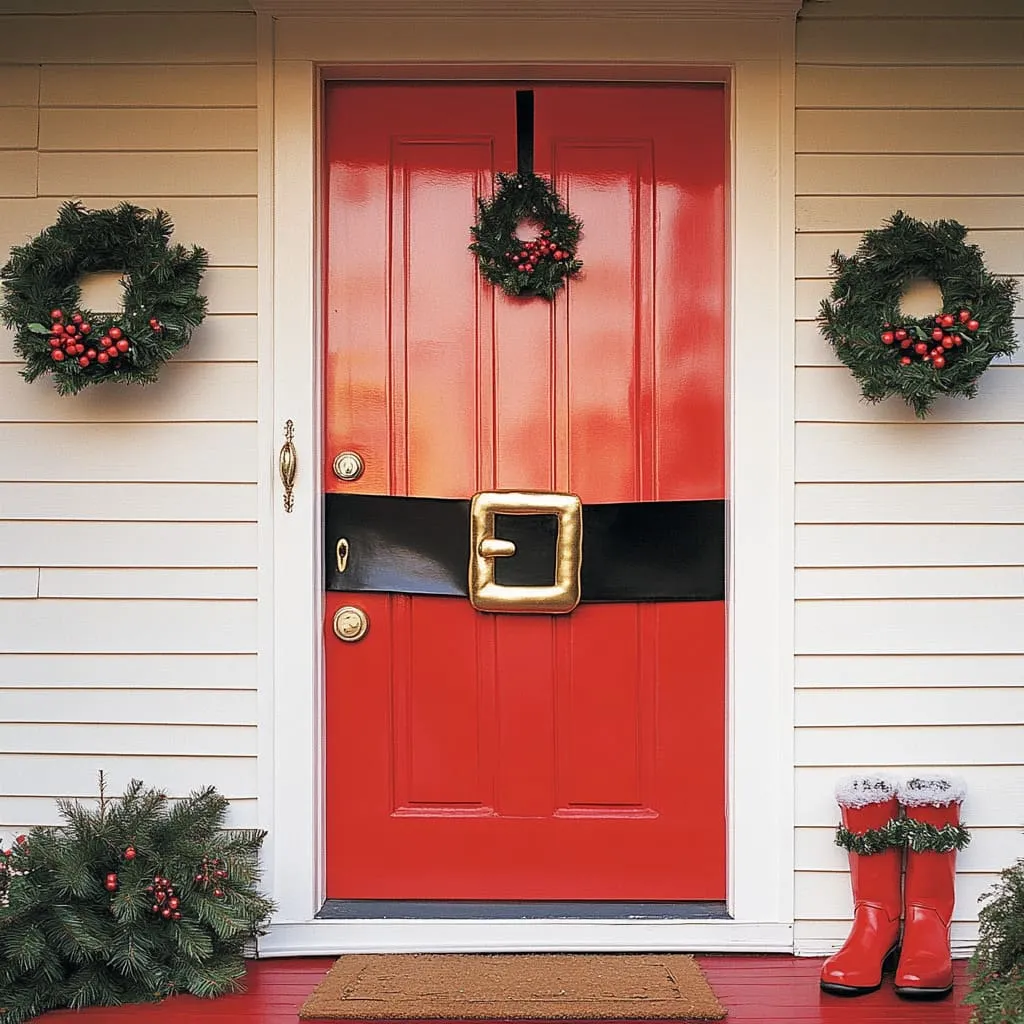 31 Easy Front Door Christmas Decorations You'll Love to Copy