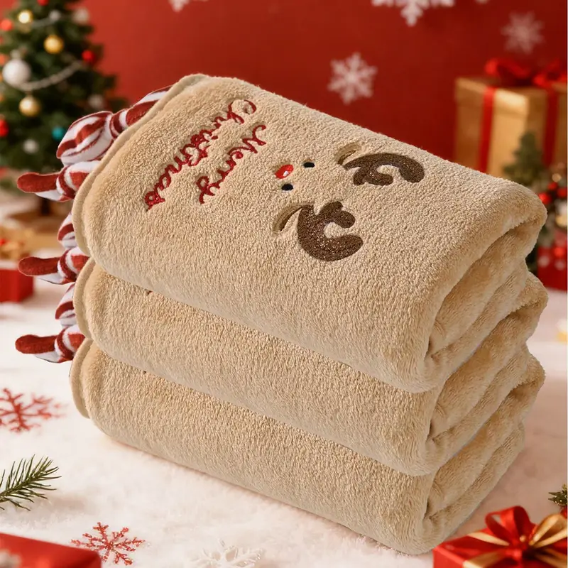 3pcs christmas towel set santa reindeer snowman - Temu Mauritius