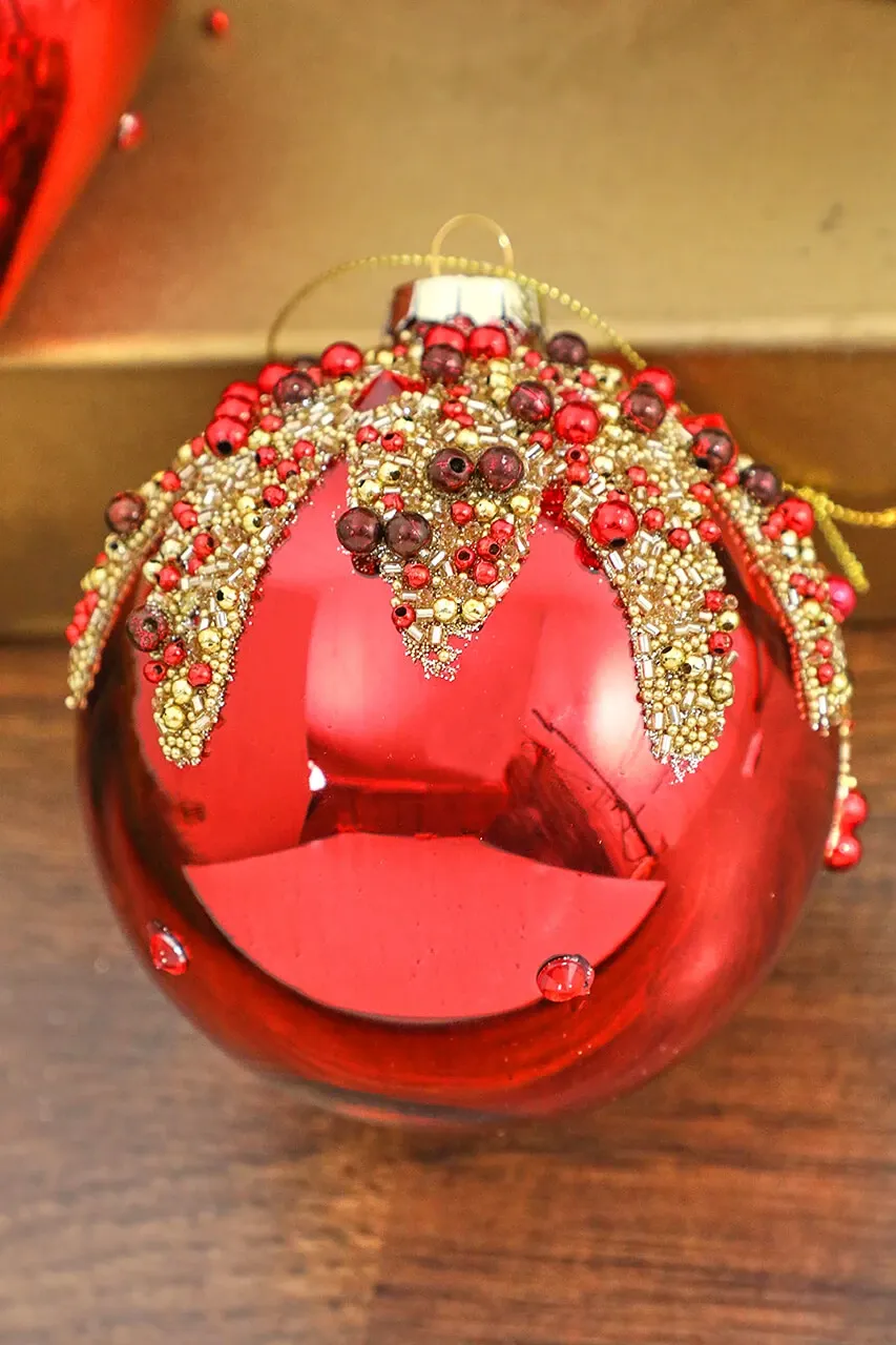 4” Glass Bead Ornament Onion