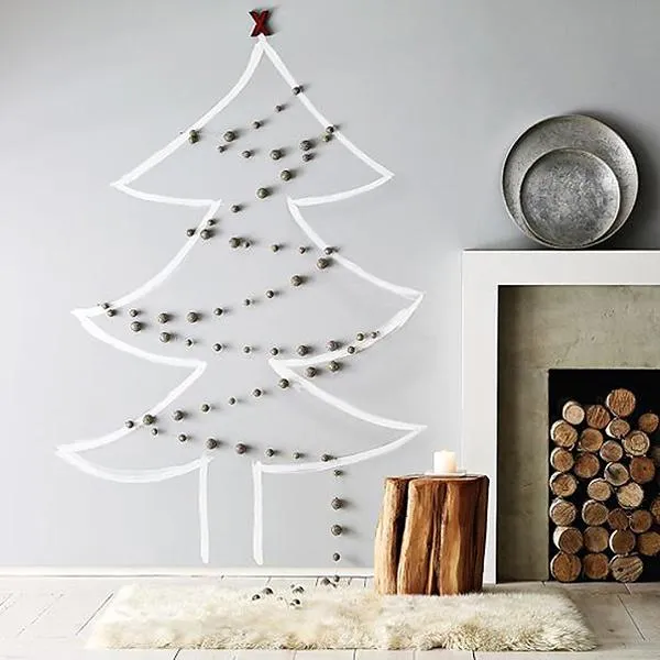 40 DIY Alternative Christmas Trees Adding Fun Wall Decorations to Green  Holiday Decor