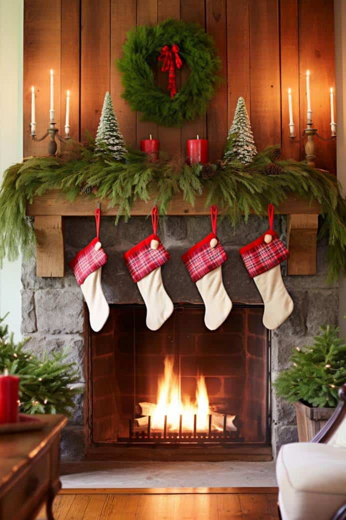 40+ Farmhouse Christmas Mantel Decor Ideas for a Merry Home