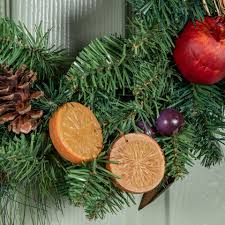 40cm Festive Spice Christmas Wreath with Pinecones and Faux Dried Fruit - Tesco Groceries