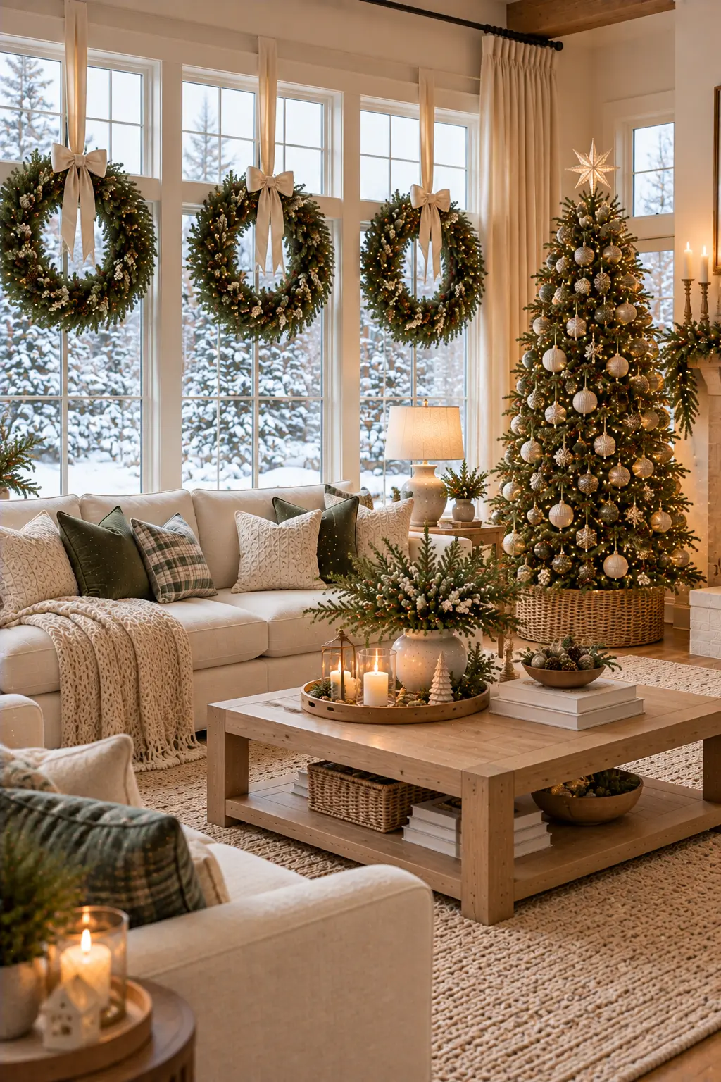 45 Modern Christmas Living Room Ideas for a Fresh Holiday Look