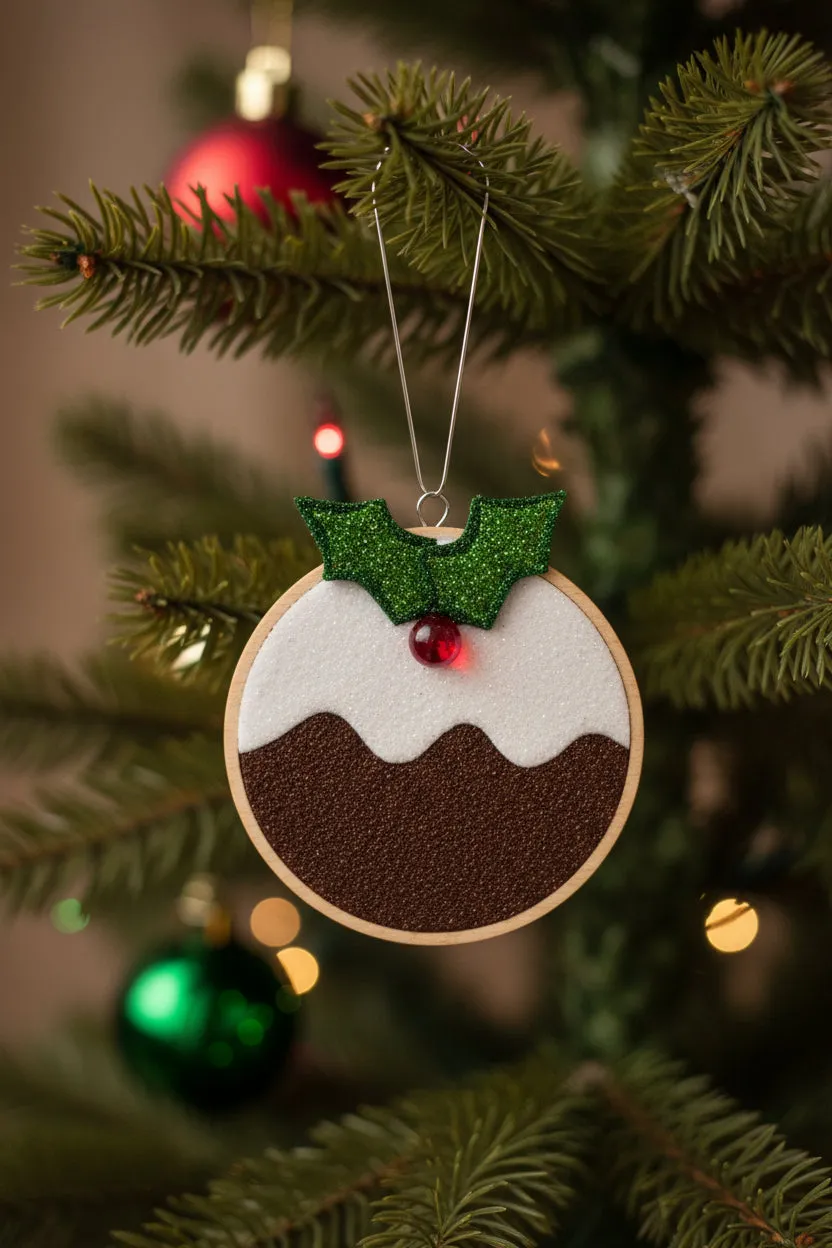 55 Tinker Tailor Velvet Christmas Pudding Ornament.