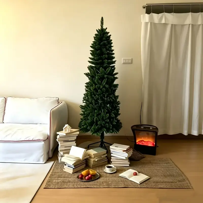 6ft pencil christmas saving skinny xmas tree - Temu New Zealand