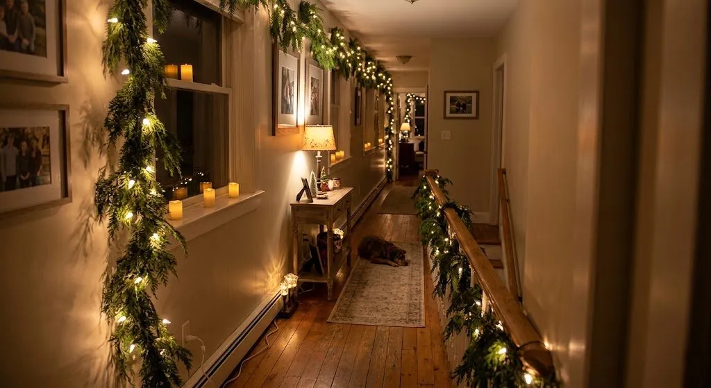 7 Best Ideas for Decorating a Hallway for Christmas I Tried - wallsbloom.com