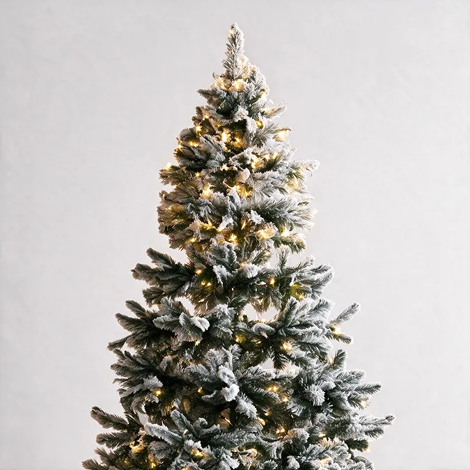7ft Snowy Pine Christmas Tree With LED lights | MFI