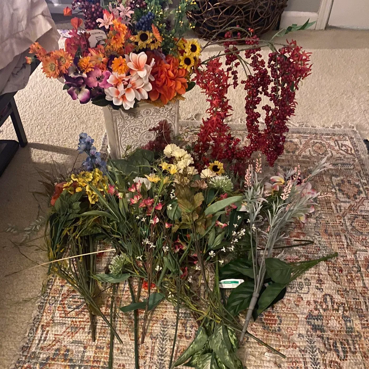 A whole bunch of artificial flowers from Michael's, hobby lobby and the dollar  tree. for Sale in Greensboro, NC - OfferUp