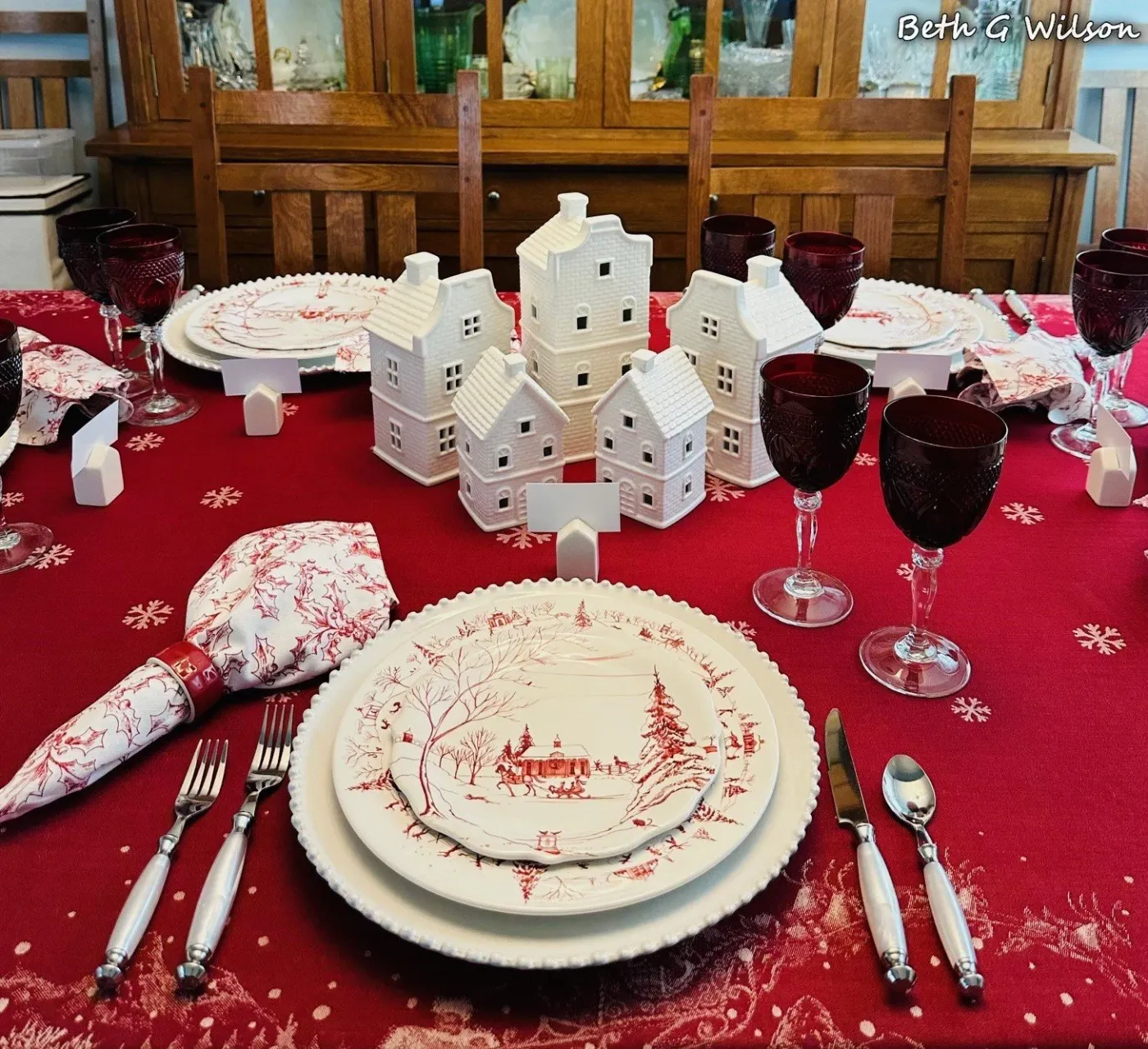 A Winter Village Tablescape — Whispers of the Heart