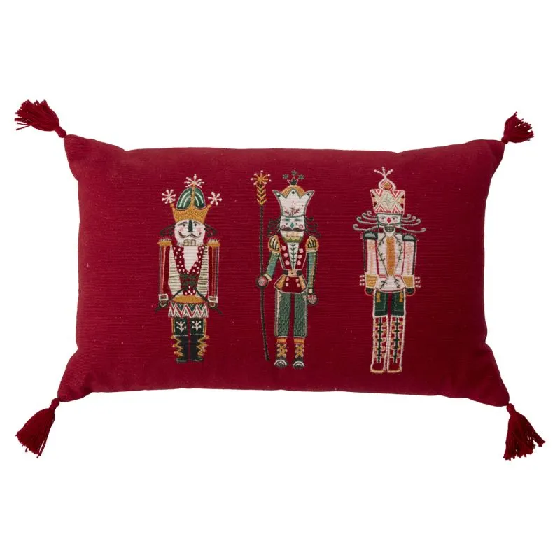 Accent Decor Nutcracker's Waltz Red Pillow