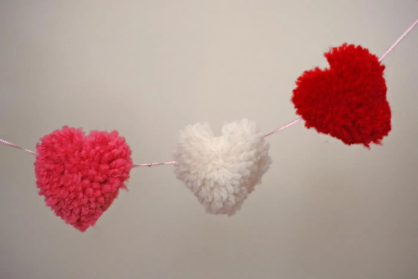 All In One Days Time: Heart Shaped Pom Pom Garland