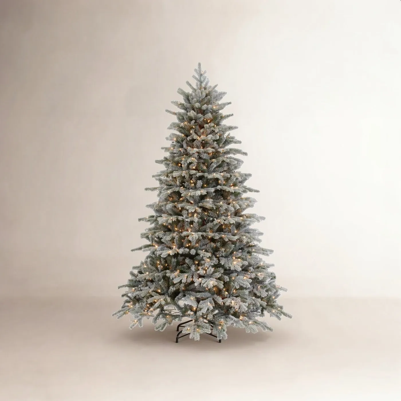AllModern White Frosted 9' Pre-Lit Spruce Christmas Tree | AllModern