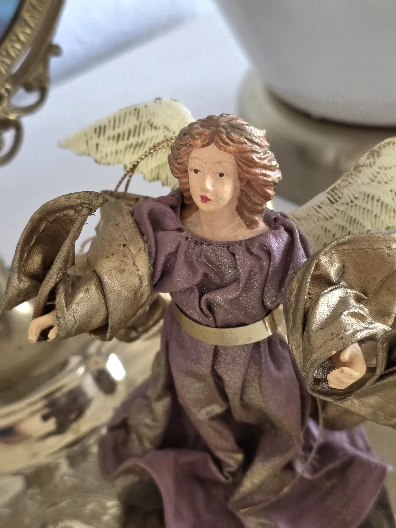 Angel Figurines Paper Mache Angel Tree Topper TREE TOP PAPIER MACHE ANGEL,  DIY, HOW TO MAKE