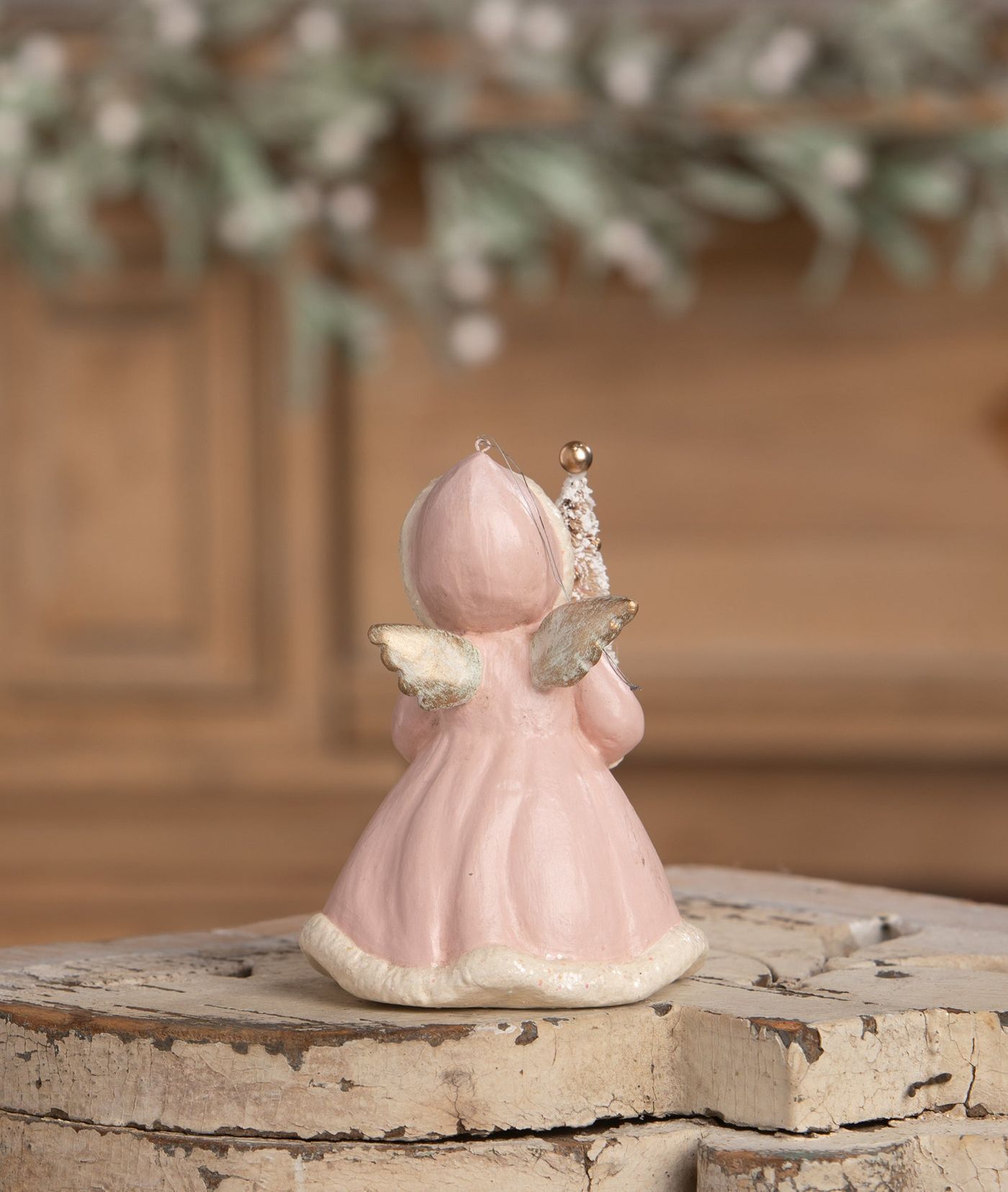 Angel Statue Pink Angel Ornaments Pink Angel Holding Tree Ornament Bethany  Lowe Christmas Decor