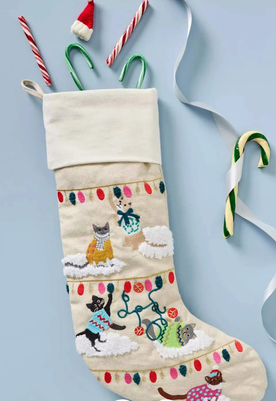 Anthropologie's Embroidered Pet Stockings Are Christmas Keepsakes You'll Treasure for Years