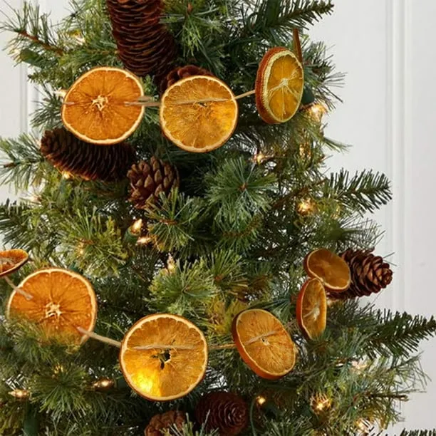 Aodebiao Dried Orange Slices Garland Eco-Friendly Christmas Tree Decorations Rustic Holiday Fireplace Mantle Hanging Decor for Home Festive Party - Walmart.ca