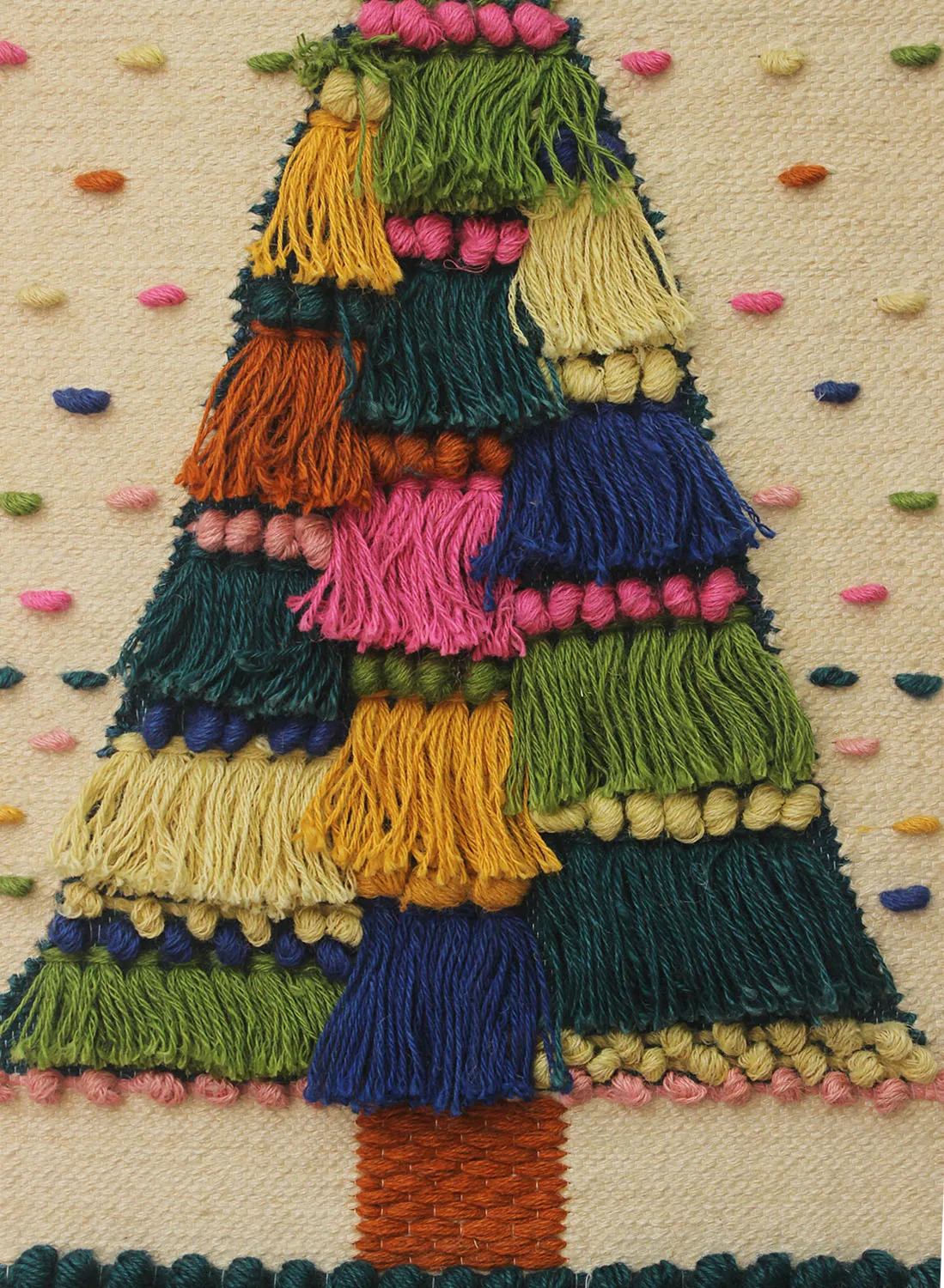 ArtistryBazaar Festive Christmas Tree Hand Woven Wall Hanging for Home Décor, Christmas Decoration Wall Art