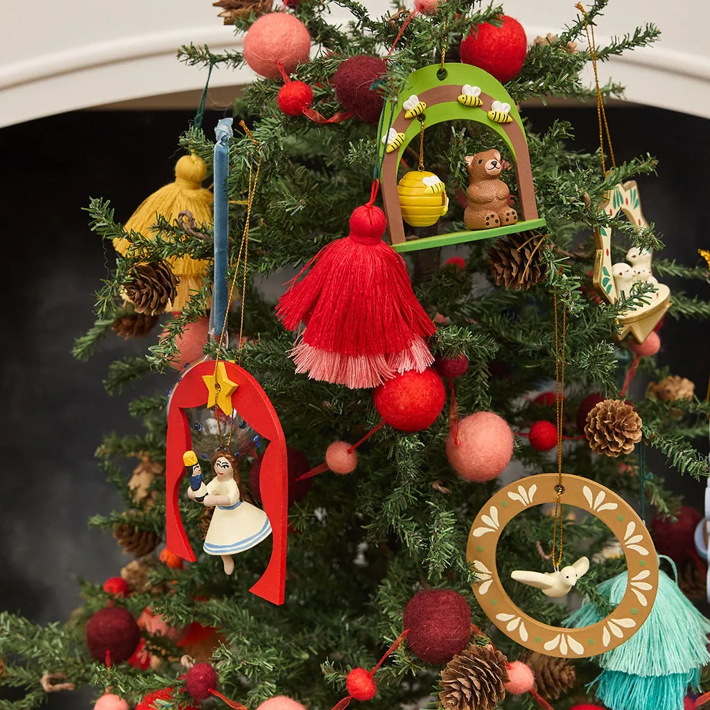 Bear & Bees Wood Ornament – Handmade Forest Charm | Craftspring